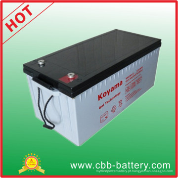 Bateria profunda 12V200ah do ciclo, bateria de armazenamento solar industrial com CE, UL, ISO19001